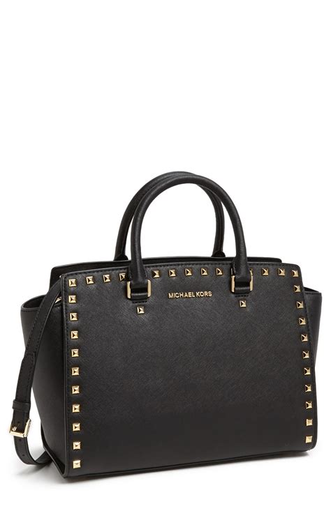 michael kors large selma saffiano leather satchel|Michael Kors saffiano bag black.